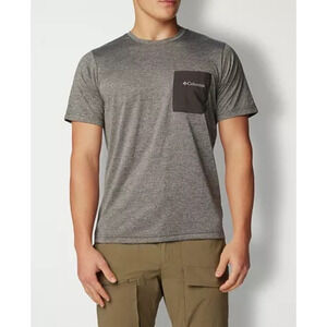 Columbia Men Hike Novelty Performance Crewneck T-Shirt Black Heather Size XXL